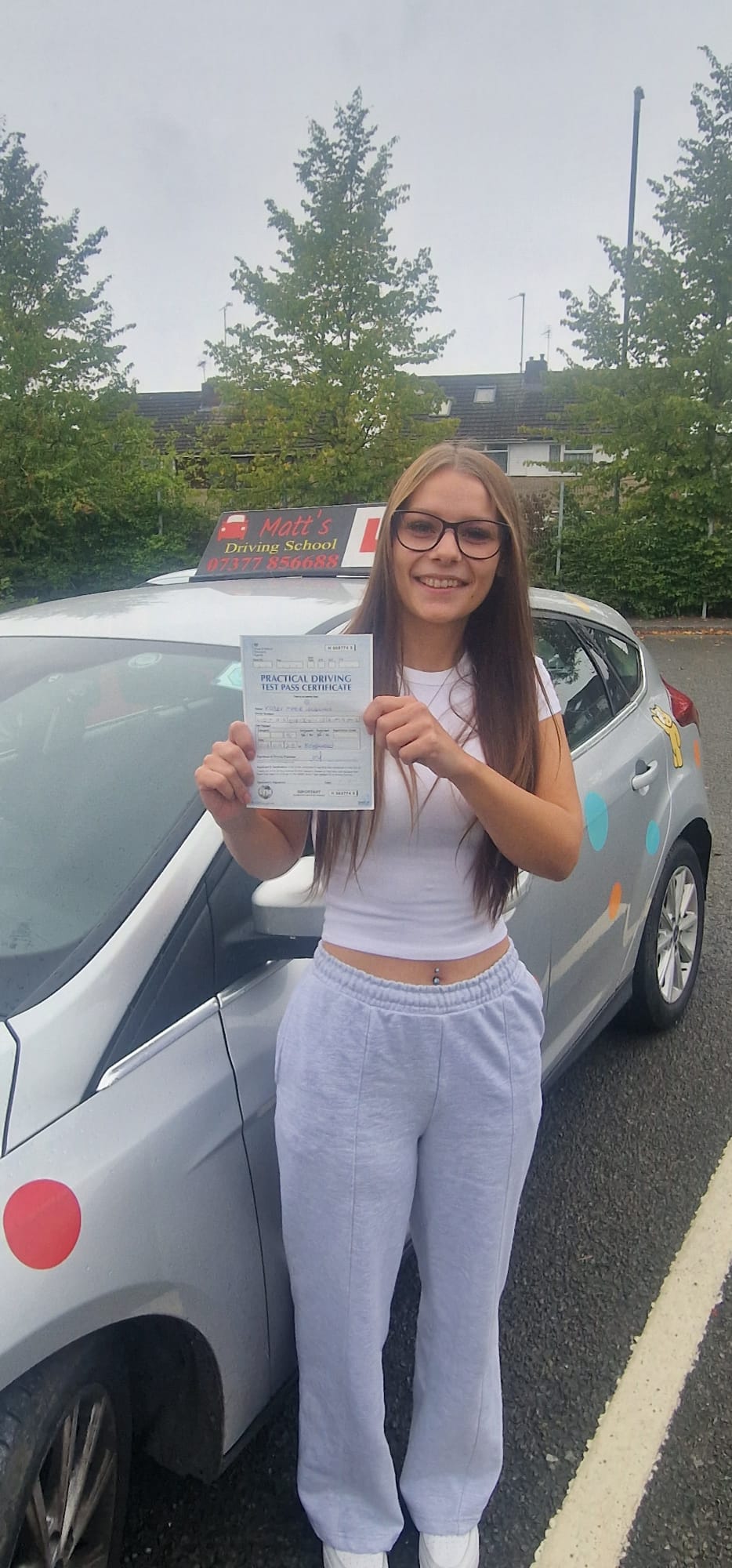 Student passing driving test Saltford