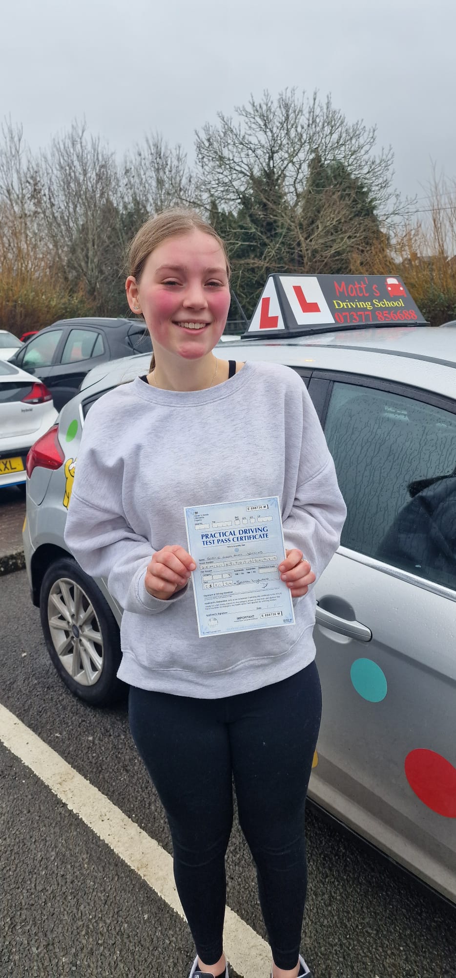 Happy student after Saltford driving lesson