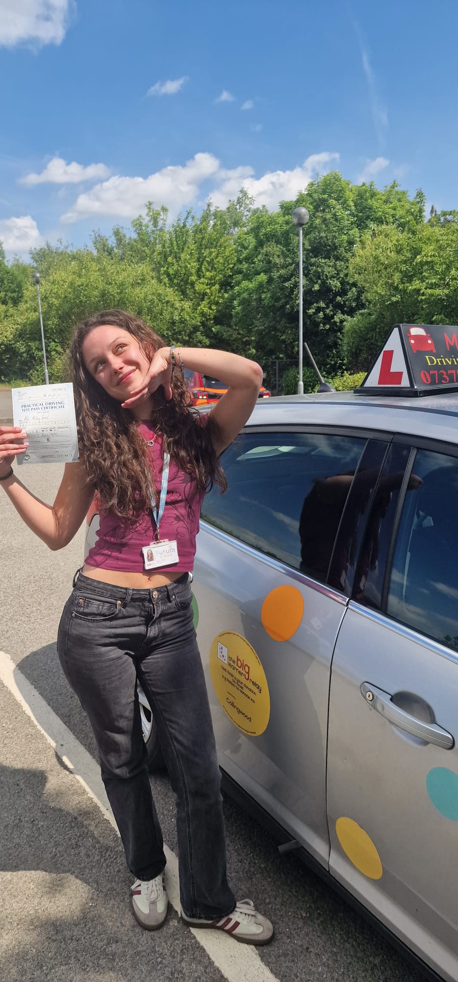 Saltford driving instructor with successful student